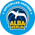 Logo von Alba Berlin, offizieller Partner von Bauerfeind.