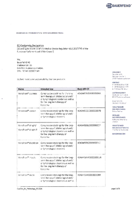 Conformity declaration - Phlebology / Lymphology