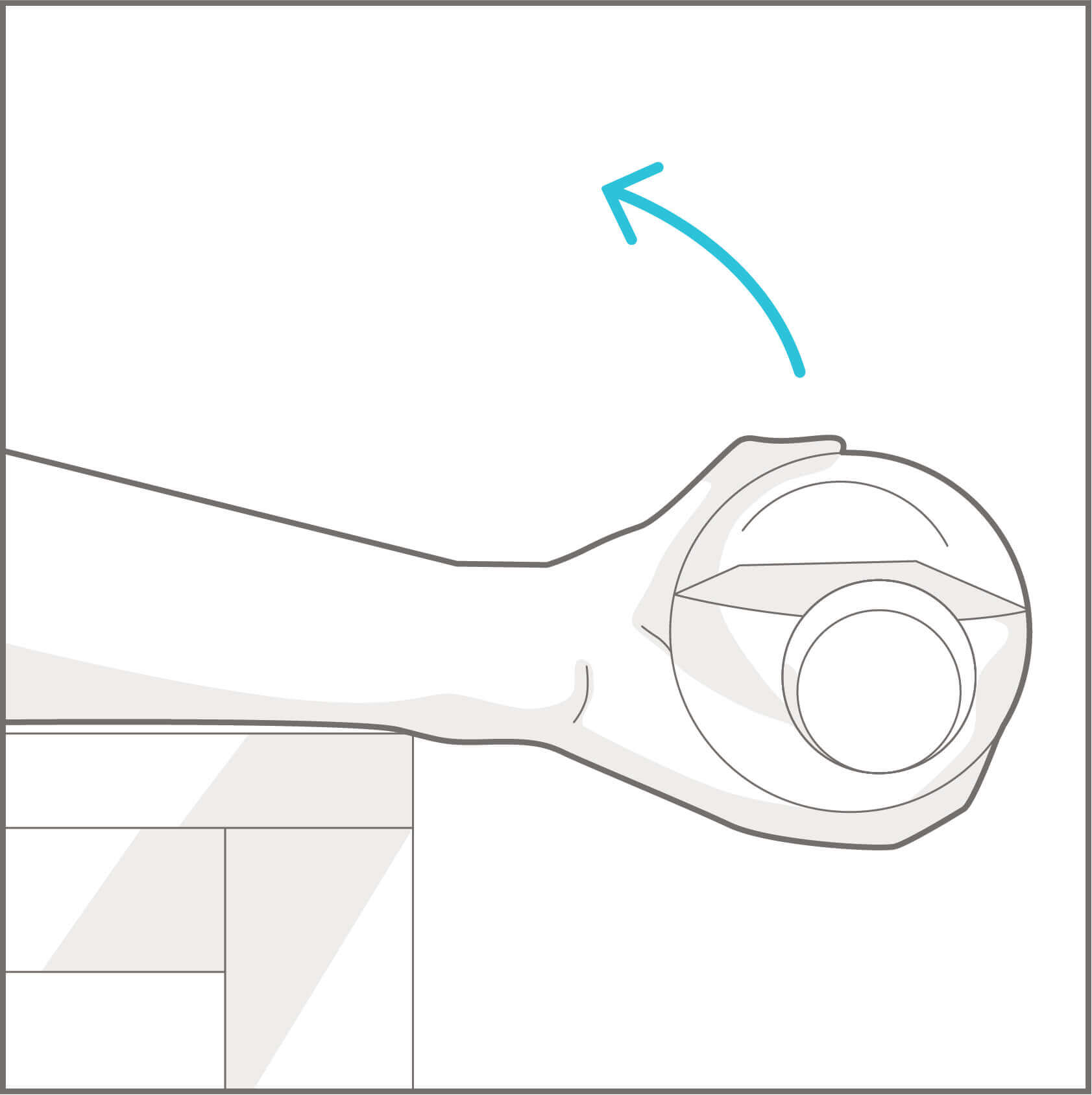 Illustration der Handgelenk Übung 1: Beugung und Streckung des Handgelenks.